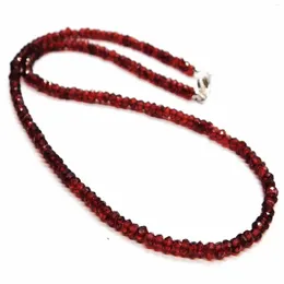 Pendants 2-4mm Natural FACETED Ruby Garnet Gemstone Beads Necklace Classic Souvenir Fancy Yoga Calming Dark Matter Spirituality Beaded