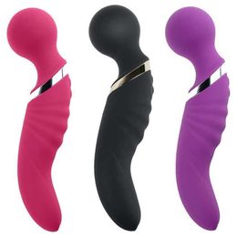 Sex products women's charging mute breast pudendal stimulation adult massage vibrator hippocampus double headed stick 231129