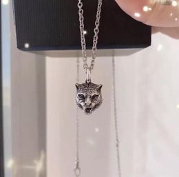 Silver Chain Classic Fashion Tiger Head Necklace Retro Couple Chains High Quality Brass Necklace Seiko Highend Jewellery Supply1053947