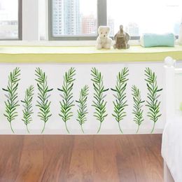Wall Stickers Tropical Rainforest Plant Sticker Green Leaf Inkjet Home Children Room Interior Background #LR2