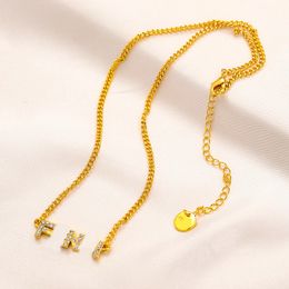 Luxury Brand Designer Necklaces Double Letter Choker Pendant Necklace Beads Chain Jewelry Accessories Gifts