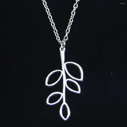 Chains 20pcs Fashion Necklace 41x20mm Hollow Leaf Branch Pendants Short Long Women Men Colar Gift Jewellery Choker