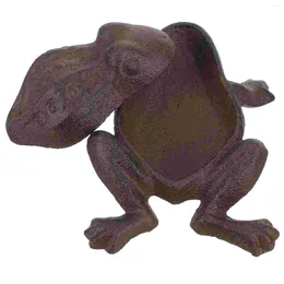 Garden Decorations Cast Iron Crafts Ornaments Frog Key Box Metal (frog) Hidden Holder For Outside Keys Hider Decor