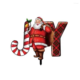 Garden Decorations A9LB Santa Claus Yard Signs With Stakes Christmas Lawn