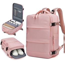 Women Laptop Backpack 156inch Teenage girl USB charging school Independent Shoe bag travel outdoor 240103