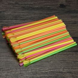 5001000Pcs Plastic Straws Drinking Straw Spoon Bar Pub Slush For Birthday Celebration Party Supplies 240103