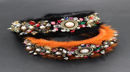 New Baroque exaggerated inlaid with rhinestone crystal geometric luxury ladies prom headband ladies hair accessories 819 F12142526611