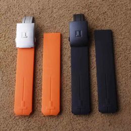 20mm soft nature Rubber silicone Watch Band watchband Fits For Tissot strap for TTouch Z353 free tools Stainless steel buckles 240104