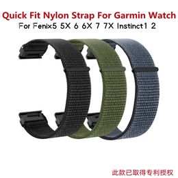 Galaone 22mm Colourful Soft Nylon Quick Release Strap Wristband For Fenix5 5Plus 6 6Pro 7 Instinct Watch Band Bracelet 240104