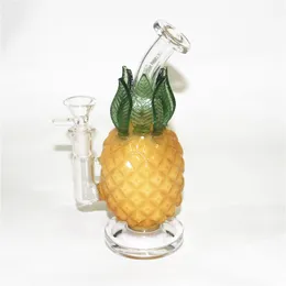 Pineapple Bong Hookahs Straight Tube Thick Glass Bongs Recycler Heady Dab Oil Rigs Bubbler Water Pipes 14.5mm Female Joint With Bowl Quartz banger