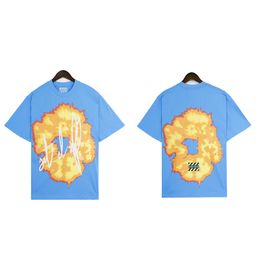 Kapok Designer Shirts Graphic Tee Mens t Shirt Polo Clothes Running Sports Loose t shirt Light Blue Black Flower shirt Womens Short sleeved Pullover FCBR