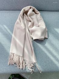 Scarves Letter Embroidery Scarf Autumn And Winter Casual Solid Color Heavyweight Wool Hundred Tassel Pink Neck Shawl Women