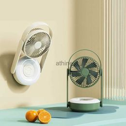 Electric Fans 2023 Household Appliances Desktop Wall Mounted Suspension Fan with Night Light Remote Con Folding Circulation Fan for Camping YQ240104