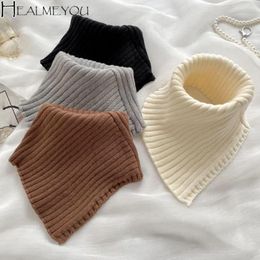 Scarves Fashion Autumn And Winter Knitted False Collar Scarf Ladies Warm High Neck Removable Windproof