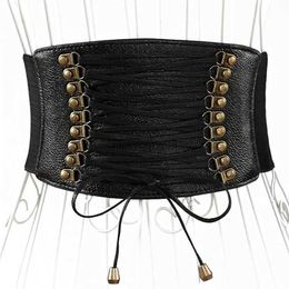 Belts Ultra wide bag waist closure women's waistband fashionable elastic tassel wide belt decorative dress accessories wholesale
