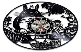 Studio Ghibli Totoro Wall Clock Cartoon My Neighbour Totoro Record Clocks Wall Watch Home Decor Christmas Gift for Y9857744