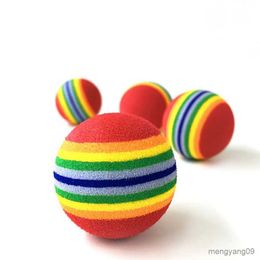 Dog Toys Chews Funny Pet Dog Puppy Rainbow Striped Chewing Interactive Ball Teething Toy Pet accessories