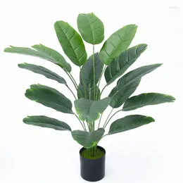 Decorative Flowers 82cm Artificial Banana Tree Large Green Fake Plants Without Basin Rare Palm Garden El Office Home Deco Accessorie