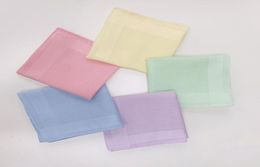12PCS Cotton Colorful Handkerchiefs top fashion designer 1515cm satin napkins outdoor headscarf support printed logo selling1785404
