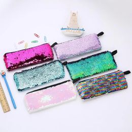 Reversible Mermaid Sequins Pencil Case Colourful Glitter Pencil Bag For Girls Gifts Pencilcase Stationery Pen bag Party Gift ZZ