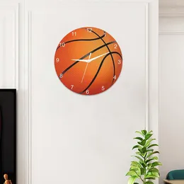 Wall Clocks Creative Hanging Ornament Silent Non Ticking Clock Basketball