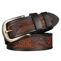 cowhide genuine leather belts for men cowboy Luxury strap design male vintage fancy jeans designer belt men high quality2266