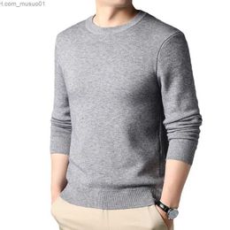 Men's Sweaters Spring And Autumn Men's Pullovers Solid Colour Thin Sweater Men Simple Style O-neck Thin Male Clothing UnderwearL231113