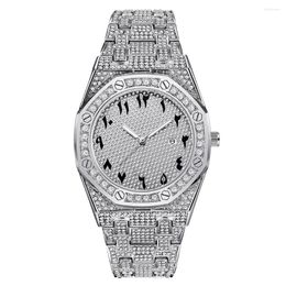 Wristwatches Sdotter Cool Watches For Men Top Hip Hop Iced Out Diamond Male Clock Quartz Wrist Watch Relogio Masculino Drop
