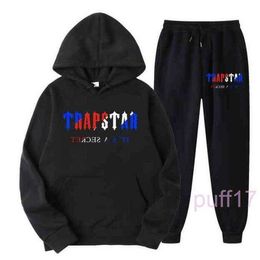 Tracksuit Trapstar Brand Printed Sportswear Men's t Shirts 16 Colors Warm Two Pieces Set Loose Hoodie Sweatshirt Pants Jogging 23de34EF 34EF