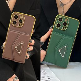 Phone Case Designer Triangle P iPhone Case for iPhone 15 Pro Max Cases Apple iPhone 14 Pro Max 13 Pro 12 11 XR XS Max X 15 Plus Case Phonecase Card Holder Gold Mobile Cover