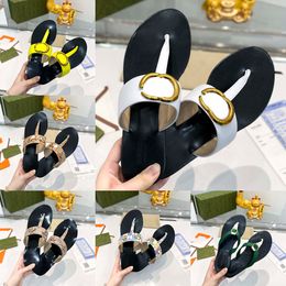 Designer woman Sandals Slippers Slide Classic Men slippers Rubber bottom beach Slides letter Flat heel shoes sandals Metal button Lazy lady Loafers Flip flops Large