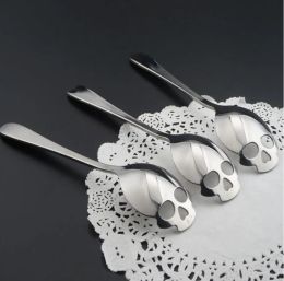 Coffee Novelty Spoon Creative Stainless Steel Sugar Skull Tea Spoons C110 BJ s