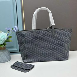 Tote bag designer handbag wallet leather messenger shoulder carrying handbag women's bag large capacity composite shopping bag plaid double letter bag