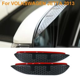 Accessories 2016 Car Styling Carbon Rearview Mirror Rain Blades Car Back Mirror Eyebrow Rain Cover Protector For VOLKSWAGEN JETTA 2013