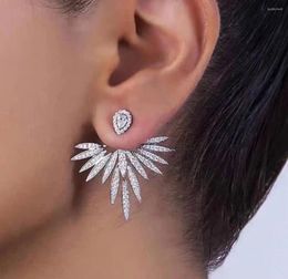 Dangle Earrings Luxury Trendy Angle Wing Drop Full Cubic Zircon For Women Brincos Wedding E7013