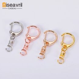 100pcs Metal Swivel Trigger Lobster Clasps Clip Snap Hook Key Chain Ring Craft Bag Parts Findings For Keychains Making 240104