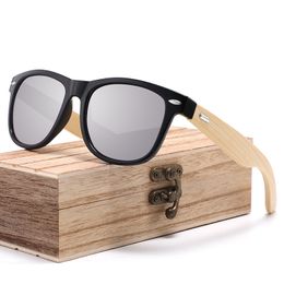 modern wood polarized sunglasses cool style fashion frame with wooden temple for men and women perfect gifts