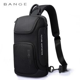 BANGE Crossbody Bag For Men Portable Waterproof Shoulder Messenger Bags Male Travel Short Trip Chest Fit 97 Inch iPad 240103