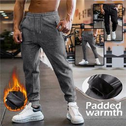 Men's Pants 2024 Fashion Men Winter Thermal Lined Joggers Thick Warm Sweatpants Plus Size Elastic Pant With Pocket Workout Sports