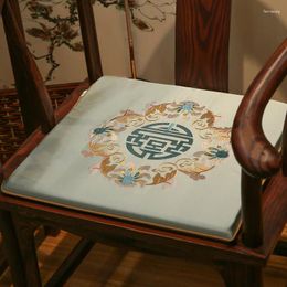 Pillow Classical Chinese Style Seat Circle Embroidered Ginger Red Blue Non-slip Chair Home El Living Room Decoration