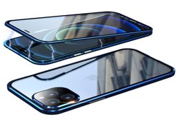 360 Full Tempered Glass Magnetic Adsorption Phone Cases For iPhone 12 Pro Max 14 13 11 XS XR X 8 7 Plus8072893