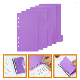 Sheets Pocket Separator Tabs For Binders Ring Paper Dividers Po Note Book Page With Pvc Plastic