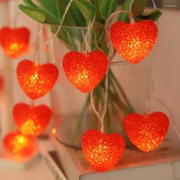 Strings Outdoor String Light Led Love Heart Lights For Wedding Decoration Party Accessories Soft Battery-powered Fairy