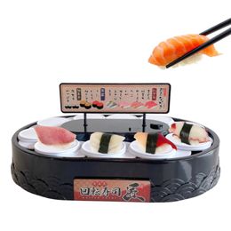 360 Degree Automatic Rotary Sushi Machine Conveyor Dessert Cupcakes Turntable Display Stand Wedding Birthday Party Supply 240103