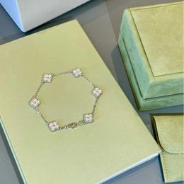 Jewellery Luxury Bracelet Link Designer Chain VanCa Kaleidoscope 18k Gold Van Clover Bracelet with Sparkling Crystals and Diamonds Perfect Gift for Women Girls 9MVN