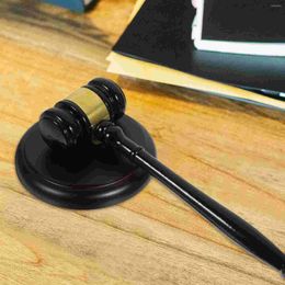 Garden Decorations 1 Set Durable Wooden Gavel Practical Lawyer Judge Hammer Auction Sale