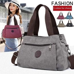 Women's Canvas Bag Handbags Shoulder Bags Messenger Crossbody Tote Large Capacity Work bags for women 240104
