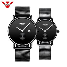 NIBOSI Brand Luxury Lover Watch Pair Waterproof Men Women Couple Watch Quartz Wristwatch Male Female Bracelet Relogio Masculino245u