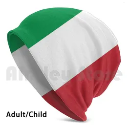 Berets Italian Flag Green White And Red Italy Colours Beanies Knit Hat Hip Hop