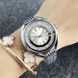 Brand Watch Women Girl Swan Crystal Style Metal Steel Band Quartz Wrist Watches SW04201e